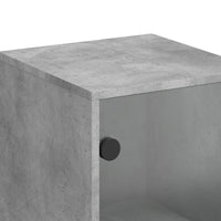 Mobile con Anta in Vetro Grigio Cemento 35x37x100 cm 836556