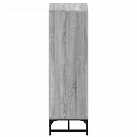 Credenza con Ante in Vetro Grigio Sonoma 35x37x120 cm 836565