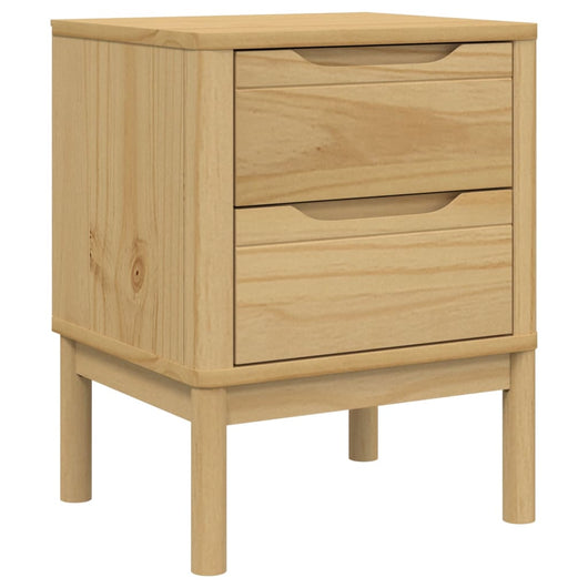 Comodino-Tavolino da notte FLORO Marrone Cera 45x39x57 cm Legno di Pino