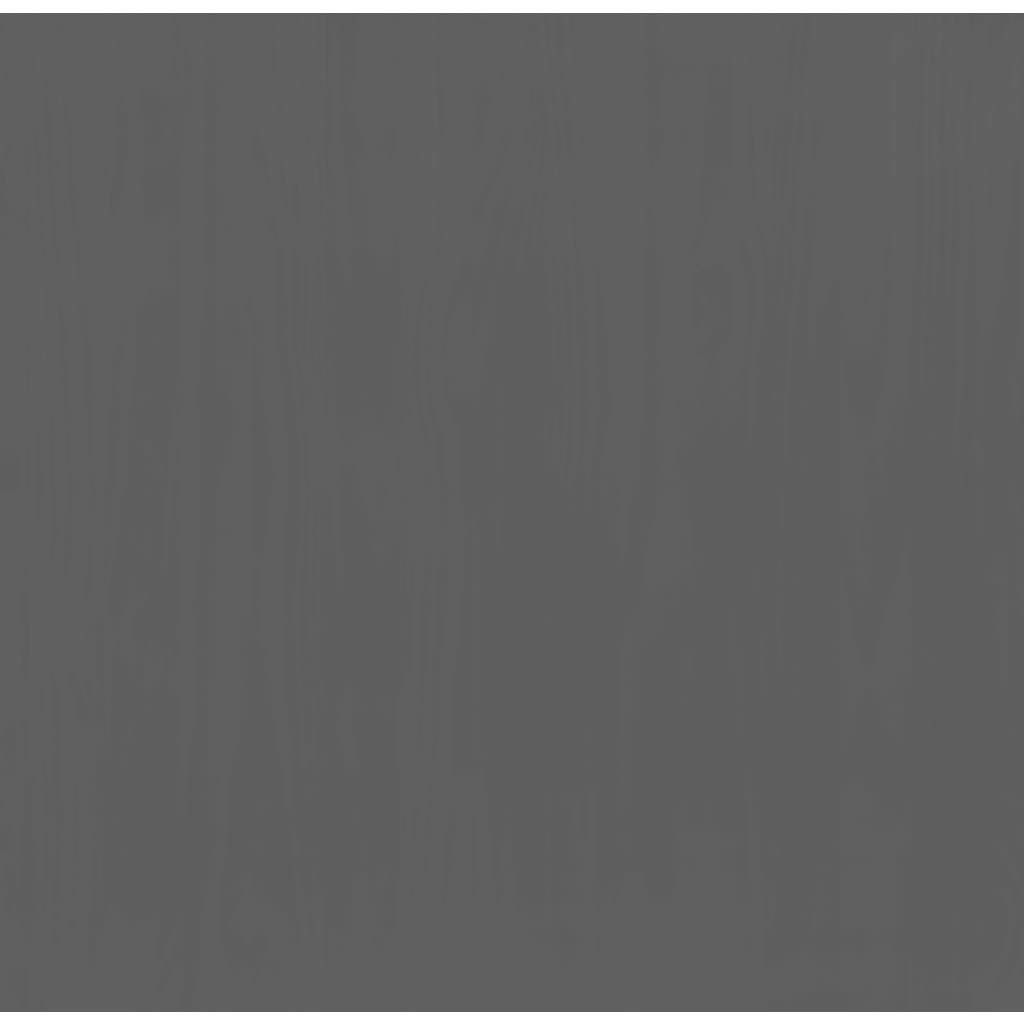 Comodino FLORO Grigio 45x39x57 cm in Legno Massello di Pino 374004