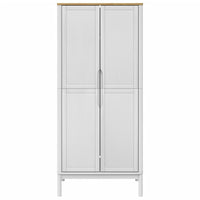 Armadio FLORO Bianco 77x53x171 cm in Legno Massello di Pino 374006