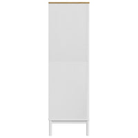 Armadio FLORO Bianco 77x53x171 cm in Legno Massello di Pino