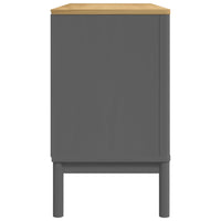 Credenza FLORO Grigia 114x43x74 cm in Legno Massello di Pino 374025