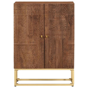 Credenza-Buffet-Armadio da cucina 55x30x76 cm in Legno Massello di Mango e Ferro 893147