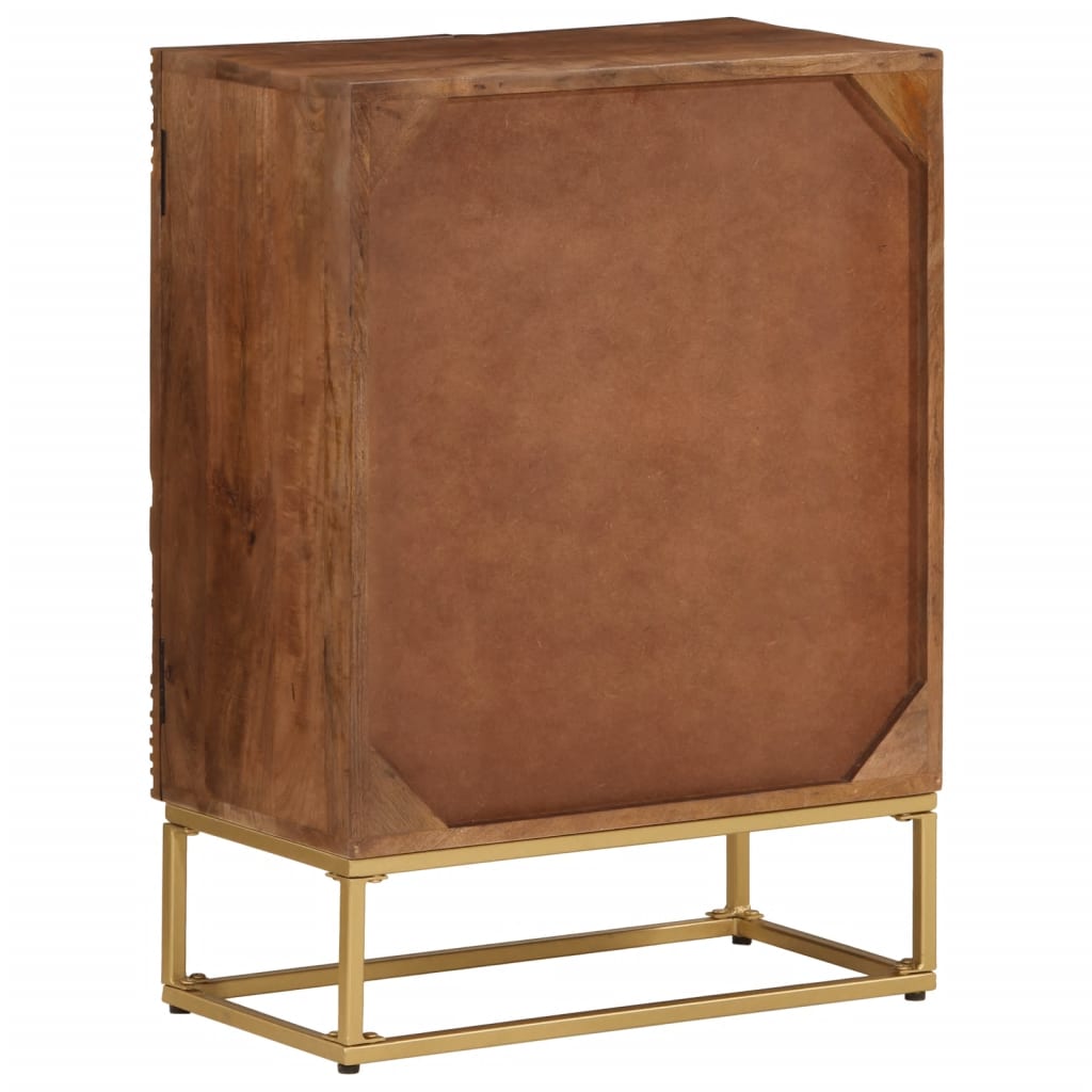 Credenza-Buffet-Armadio da cucina 55x30x76 cm in Legno Massello di Mango e Ferro 893147