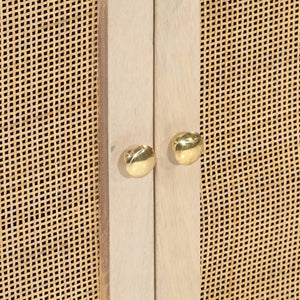 Credenza-Buffet-Armadio da cucina Nera 55x30x76 cm in Legno Massello di Mango e Ferro 389955