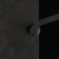 Mobile TV Nero 110x30x40 cm in Legno Massello di Mango e Ferro 372007