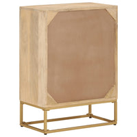 Credenza 55x30x76 cm in Legno Massello di Mango e Ferro 372010