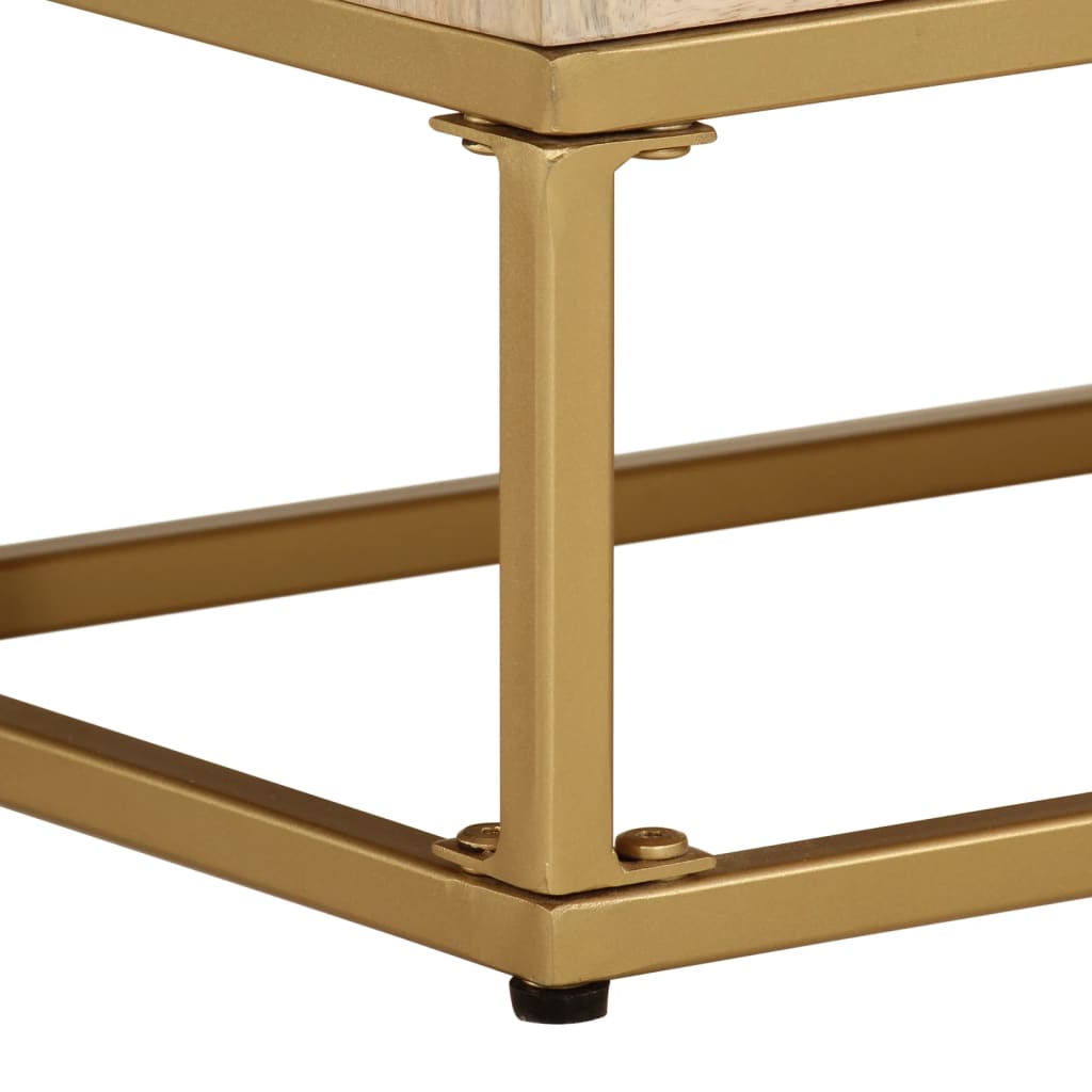 Credenza 55x30x76 cm in Legno Massello di Mango e Ferro 372010