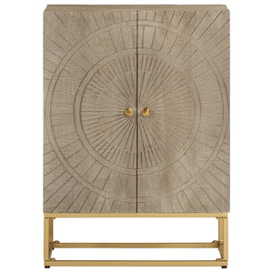 vidaXL Credenza 55x30x76 cm in Legno Massello di Mango e Ferro