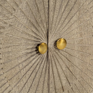 vidaXL Credenza 55x30x76 cm in Legno Massello di Mango e Ferro