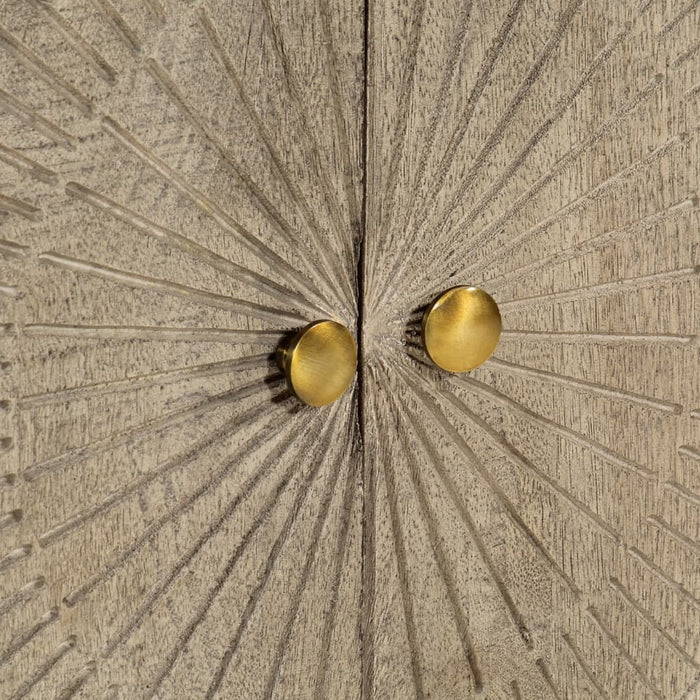 vidaXL Credenza 55x30x76 cm in Legno Massello di Mango e Ferro