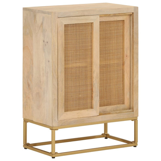Credenza 55x30x76 cm in Legno Massello di Mango e Ferro 372020