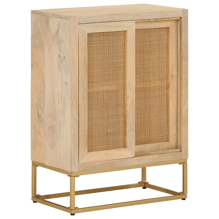 Credenza 55x30x76 cm in Legno Massello di Mango e Ferro 372020