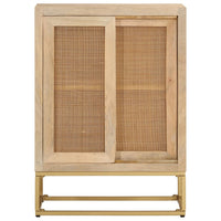 Credenza 55x30x76 cm in Legno Massello di Mango e Ferro 372020