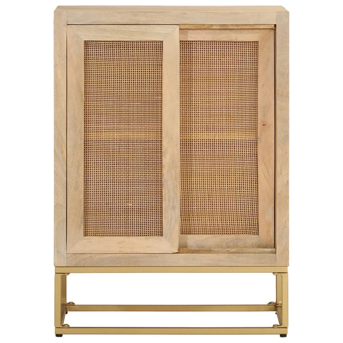 Credenza 55x30x76 cm in Legno Massello di Mango e Ferro 372020