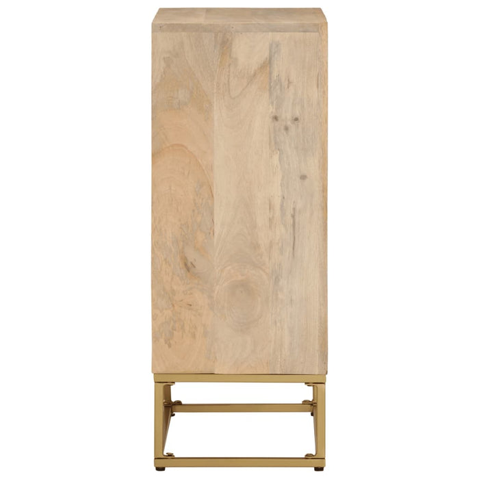 Credenza 55x30x76 cm in Legno Massello di Mango e Ferro 372020