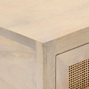 Tavolo Consolle 90x30x76 cm in Legno Massello di Mango e Ferro 372023