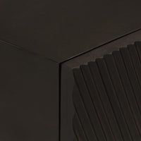 Tavolo Consolle Nero 90x30x76cm Legno Massello di Mango e Ferro