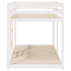 Letto a Castello senza Materasso Bianco 90x190cm Massello Pino 3206508