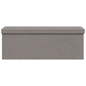 Panca Portaoggetti Pieghevole Grigio Chiaro in Simil Lino 374905