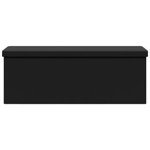 Panca Portaoggetti Pieghevole Nera in PVC 374906