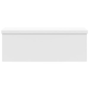 Panca Portaoggetti Pieghevole Bianca in PVC 374907