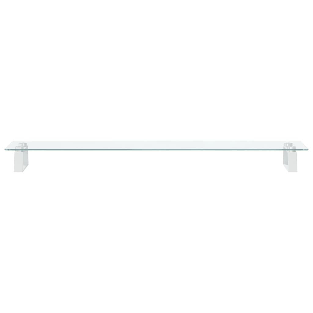 Supporto per Monitor Bianco 100x20x8cm Vetro Temperato Metallo 374218