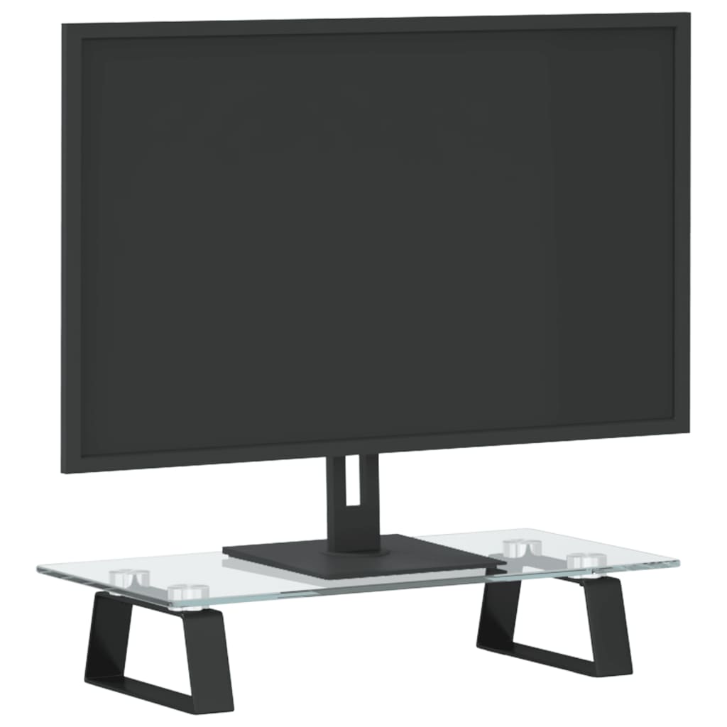Supporto per Monitor Nero 40x20x8cm Vetro Temperato e Metallocod mxl 133368