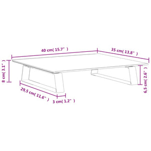 Supporto per Monitor Nero 40x35x8cm Vetro Temperato e Metallo 374227
