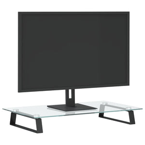 Supporto per Monitor Nero 60x35x8cm Vetro Temperato e Metallocod mxl 133367