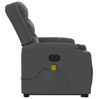 Poltrona Alzapersona Massaggi Elettrica Grigio Scuro Tessuto 3206583