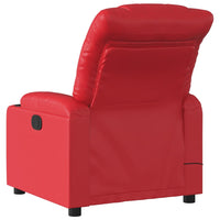 Poltrona Massaggio Elettrica Reclinabile Rosso Similpelle 3206597