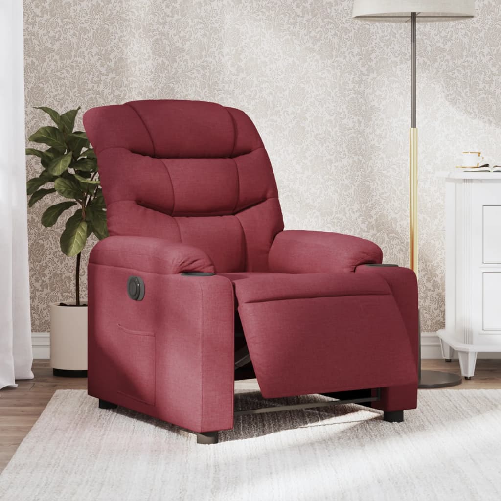 Poltrona Elettrica Reclinabile Rosso Vino in Tessutocod mxl 108843
