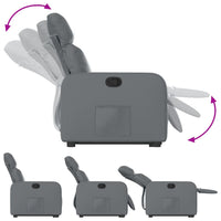 Poltrona Alzapersona Reclinabile Grigio in Similpelle 3206752