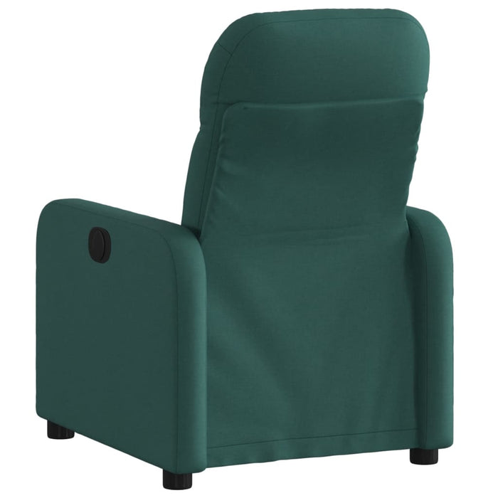 Poltrona Elettrica Reclinabile Verde Scuro in Tessuto 3206783