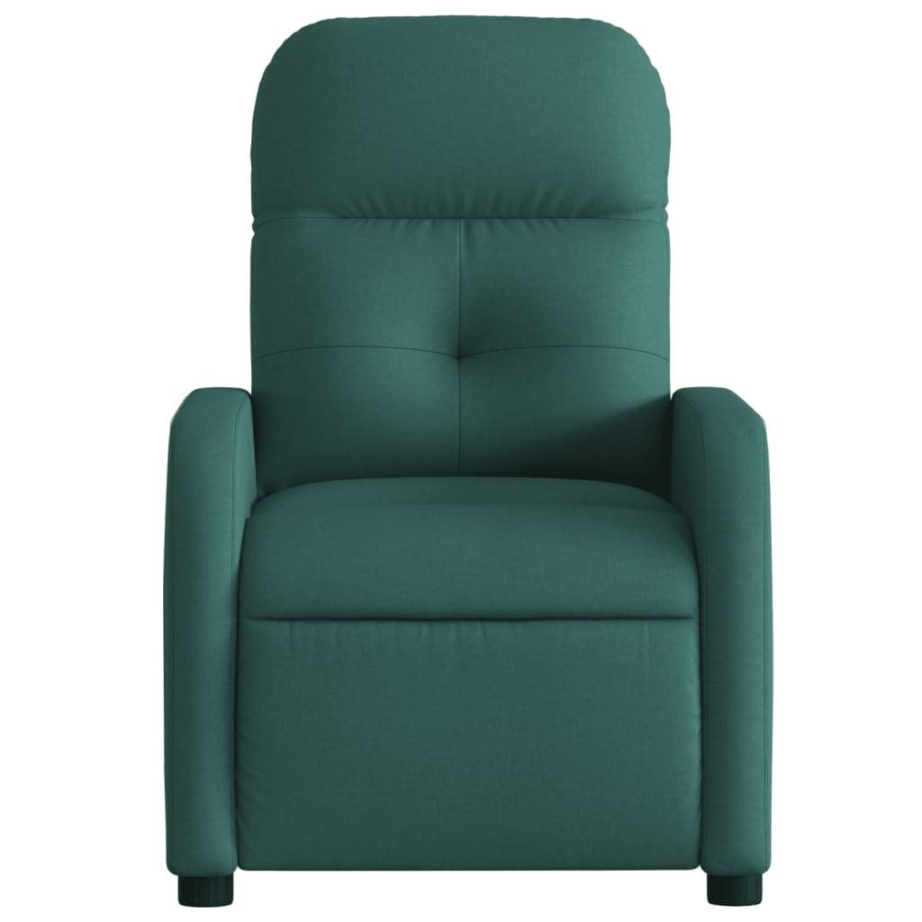 Poltrona Elettrica Reclinabile Verde Scuro in Tessuto 3206783