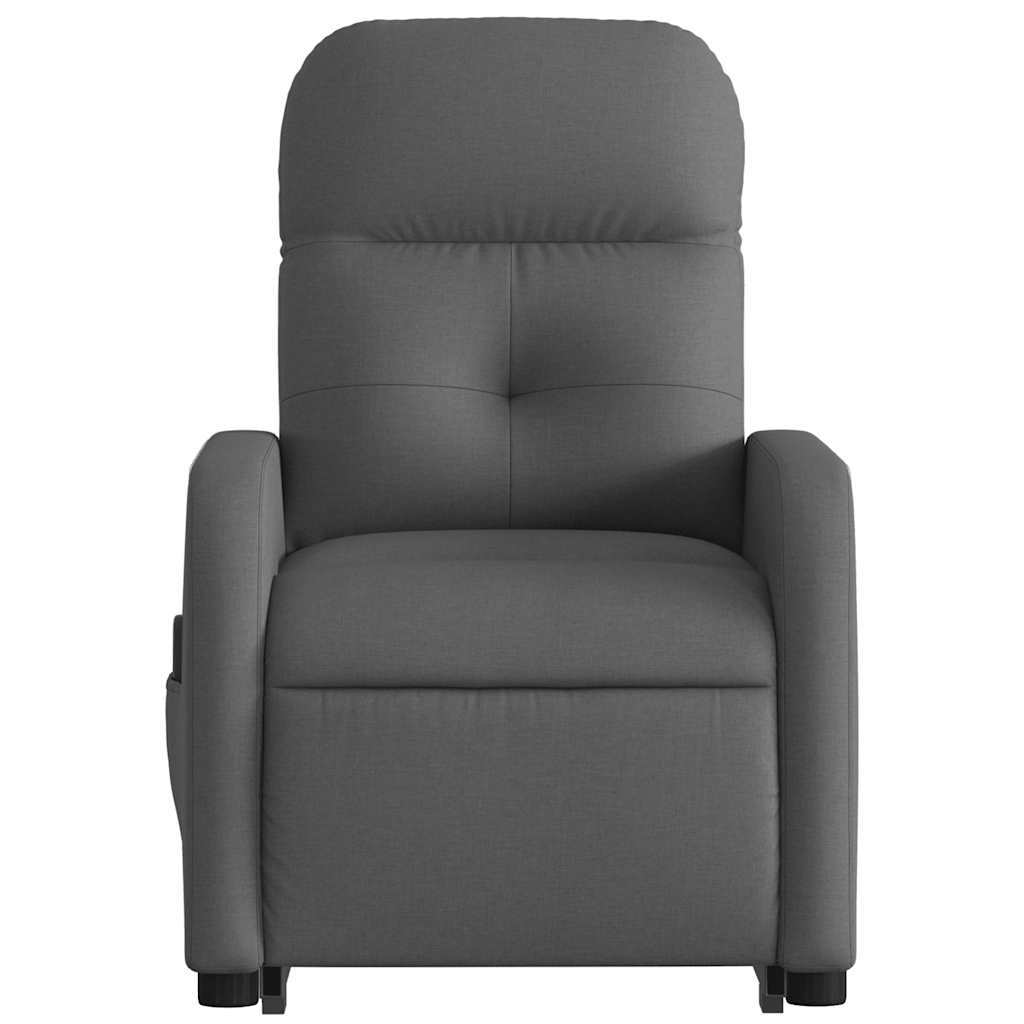 Poltrona Alzapersona Massaggi Reclinabile Grigio Scuro Tessuto 3206805