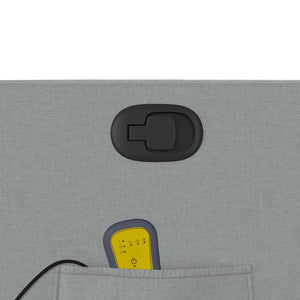 vidaXL Poltrona reclinabile massaggiante in tessuto grigio chiaro