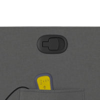 Poltrona reclinabile massaggiante in tessuto grigio scuro 3206864