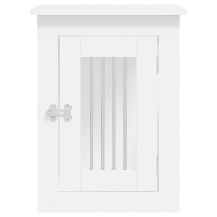 Gabbia Cani da Arredamento Bianca 45x62x59cm Legno Multistrato 838309