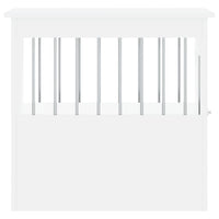 Gabbia Cani da Arredamento Bianca 45x62x59cm Legno Multistrato 838309