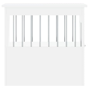 Gabbia Cani da Arredamento Bianca 45x62x59cm Legno Multistrato 838309