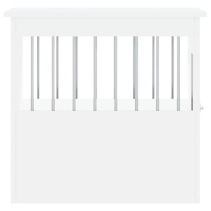 Gabbia Cani da Arredamento Bianca 45x62x59cm Legno Multistrato 838309