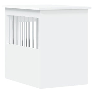 Gabbia Cani da Arredamento Bianca 45x62x59cm Legno Multistrato 838309