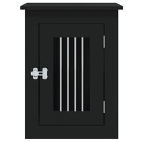 Gabbia Cani da Arredamento Nera 45x62x59cm Legno Multistrato 838310