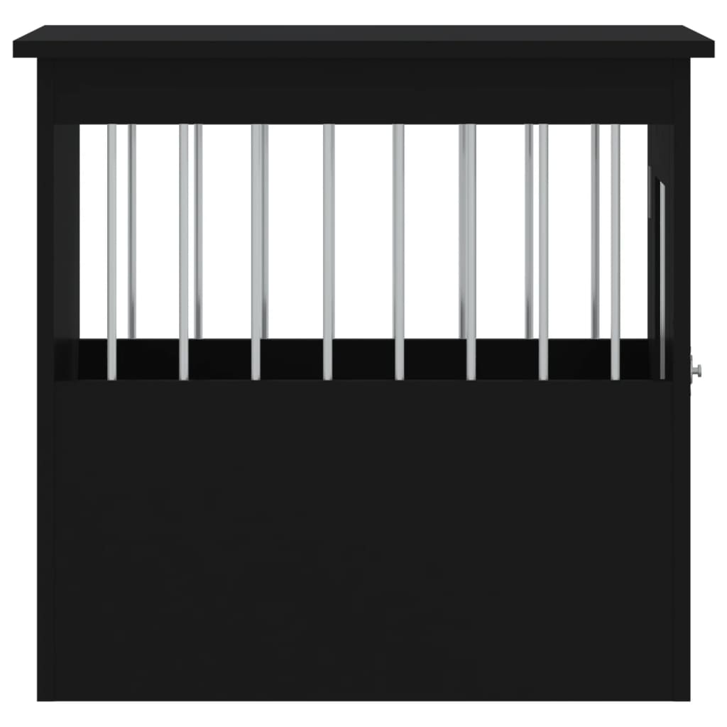 Gabbia Cani da Arredamento Nera 45x62x59cm Legno Multistrato 838310