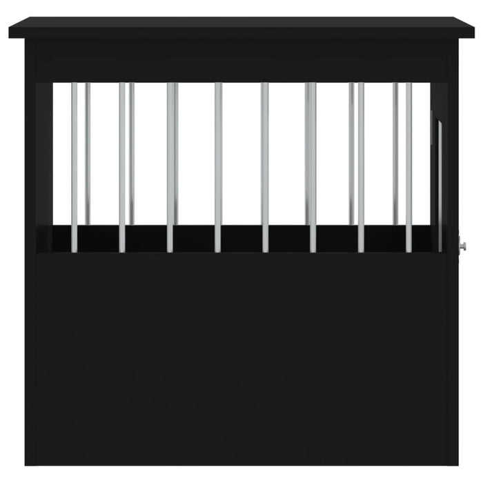 Gabbia Cani da Arredamento Nera 45x62x59cm Legno Multistrato 838310