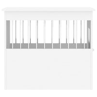 Gabbia Cani da Arredamento Bianca 55x75x65cm Legno Multistrato 838316