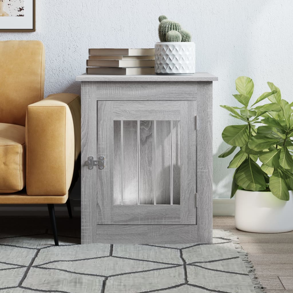 Gabbia Cani da Arredamento Grigio Sonoma 55x75x65cm Multistrato 838321